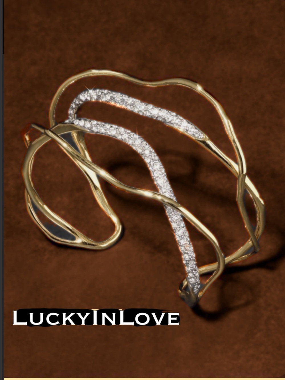 ALEXIS BITTAR • Solanales Gold Silver Crystal Cuff Bracelet